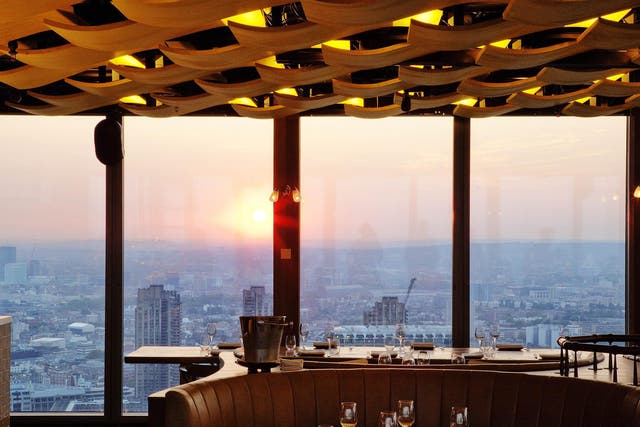 One of the best parts of the Duck & Waffle is the view over the city below