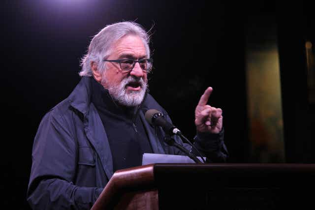 Actor Robert De Niro was one of the A-list speakers at last night's anti-Trump protest in New York