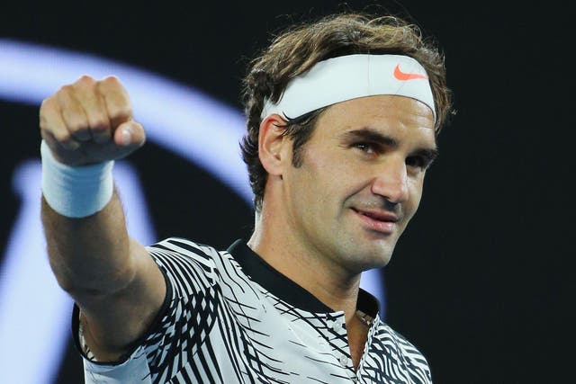 Federer breezed through 6-2 6-4 6-4