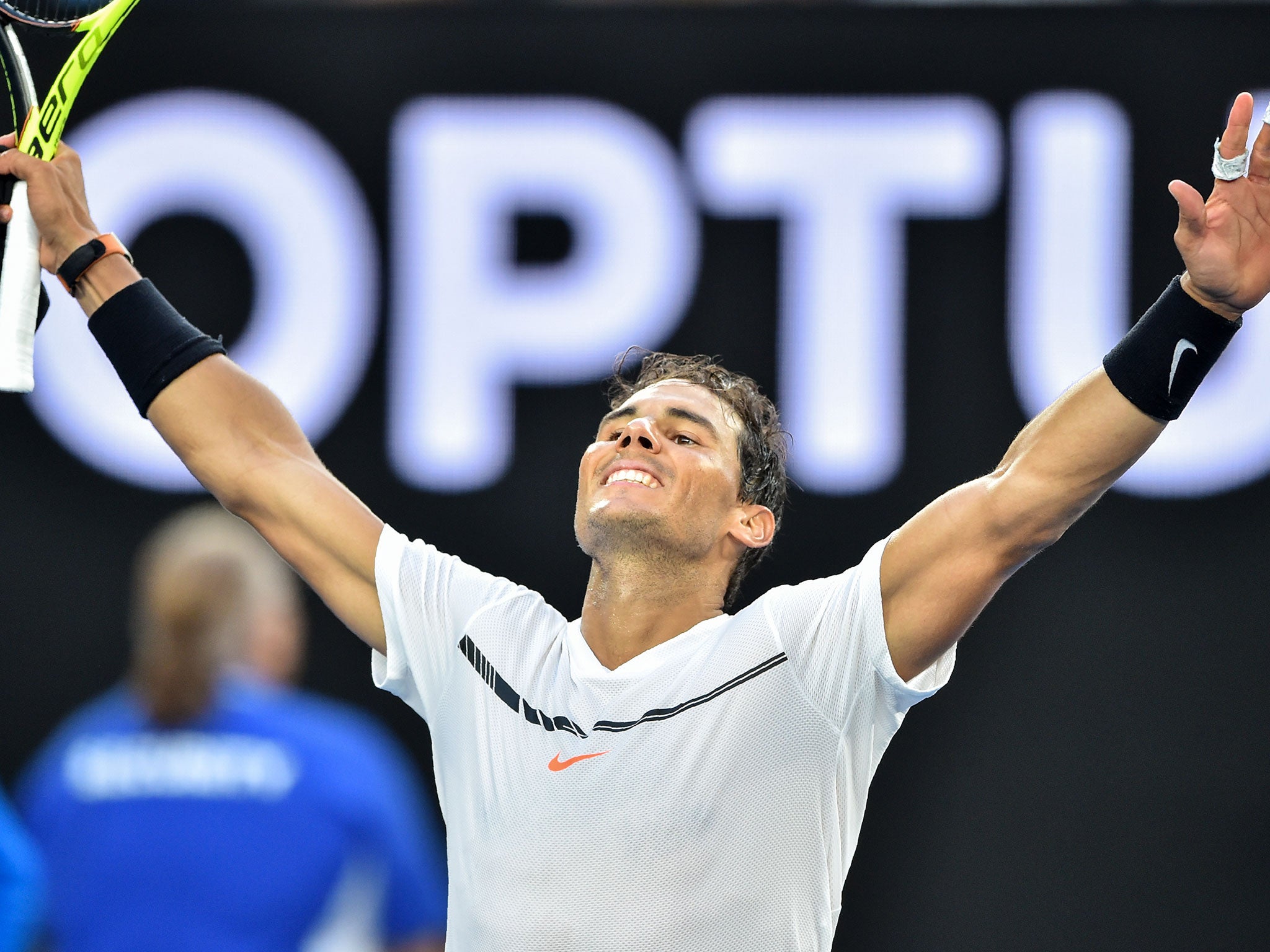 The victory clearly meant a lot to Nadal as he raised his arms in the air