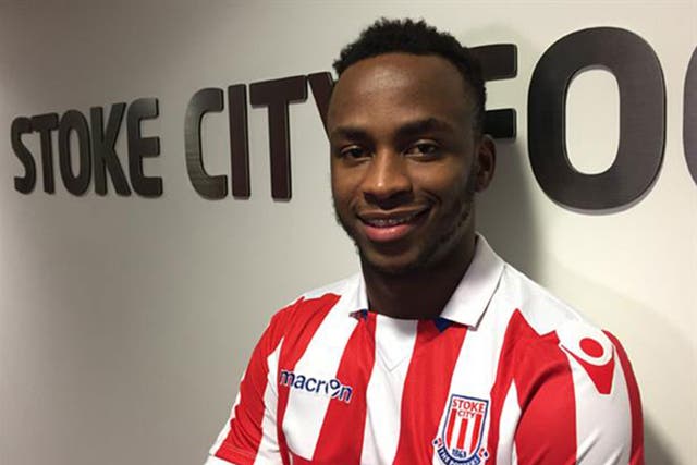 Saido Berahino is unveiled as a Stoke City player after leaving West Brom