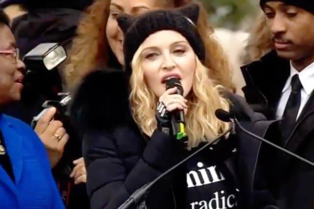 Madonna speaks at Women's March on Washington
