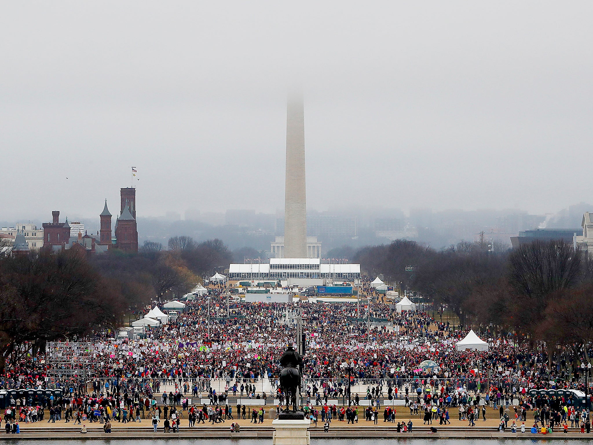 The Women's March on Washington alone had three times more attendees than Donald Trump's inauguration
