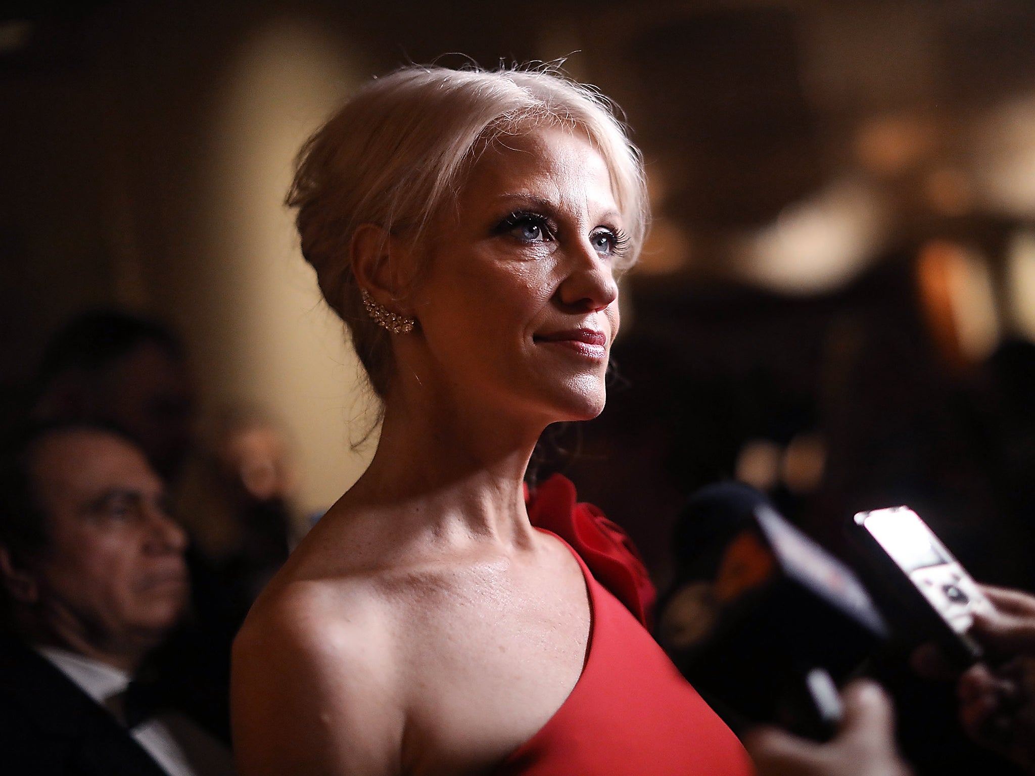 Kellyanne Conway, senior adviser to President-elect Donald Trump, attends the Indiana Society Ball in honor of Vice President-elect Mike Pence in Washington, DC