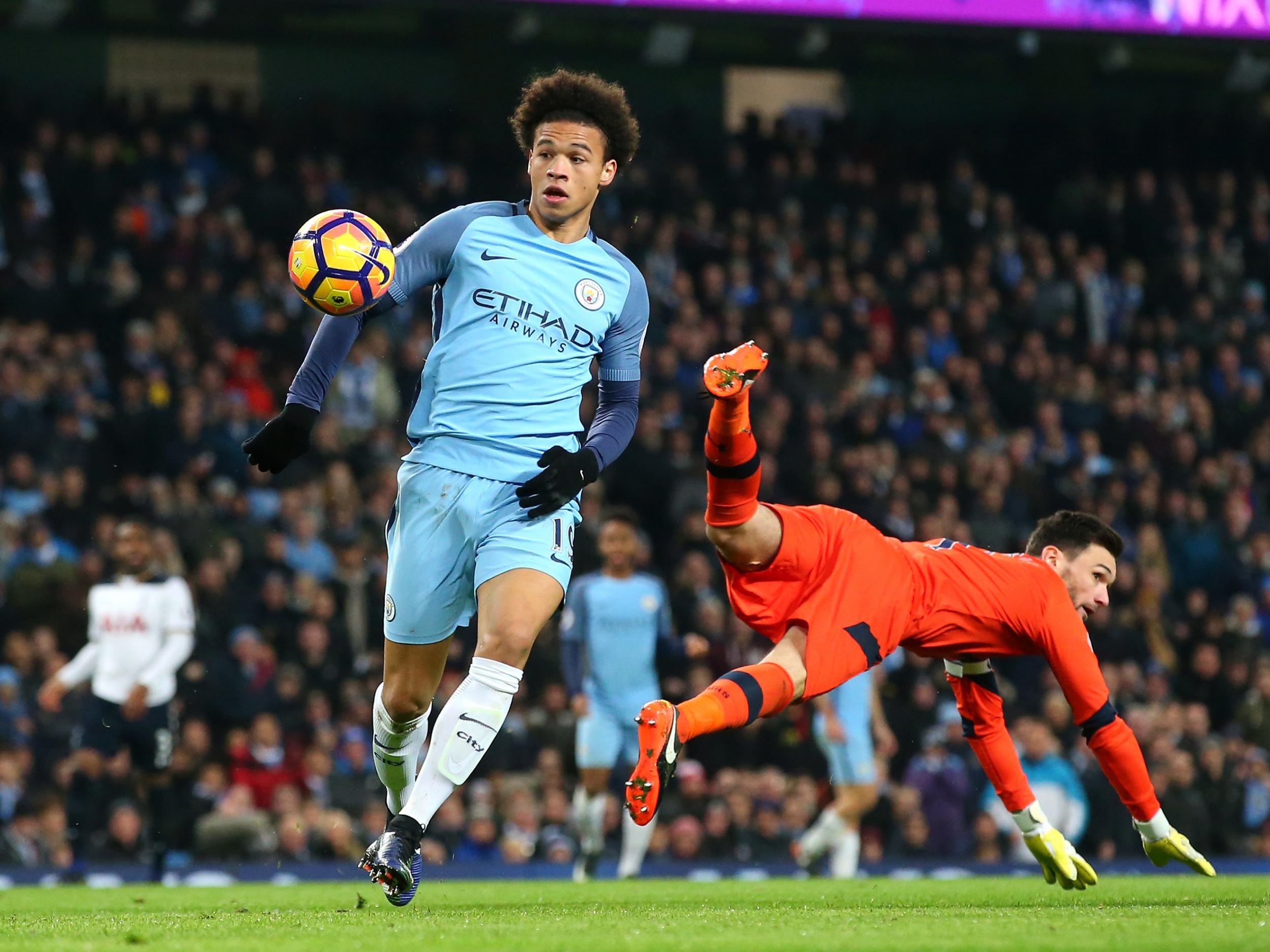 Lloris' header rebounded off Sane for the German to score