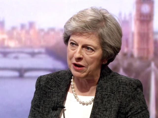 Prime Minister Theresa May discusses Trident on the Andrew Marr Show