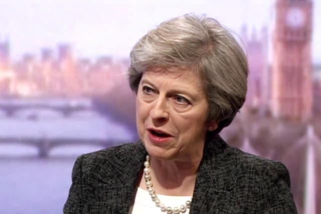 Prime Minister Theresa May discusses Trident on the Andrew Marr Show