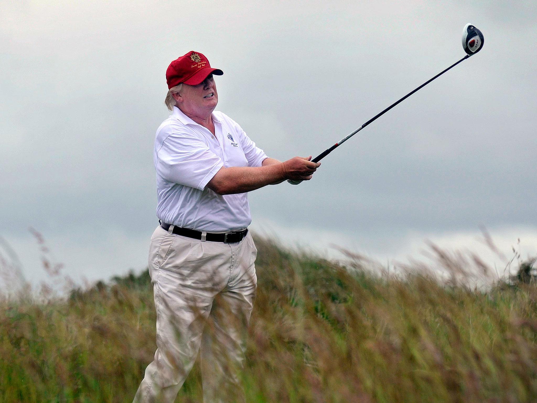 The President has said wants to play nine holes on the private golf course at Balmoral