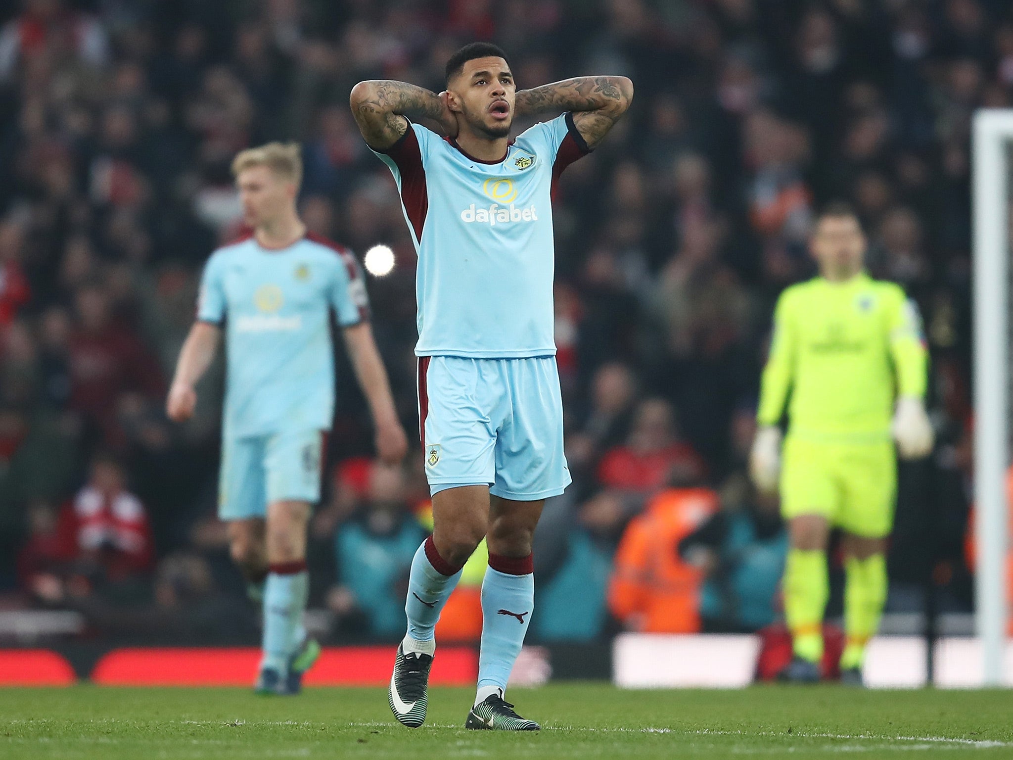 Burnley's looked dejected at the final whistle after the sudden turnaround