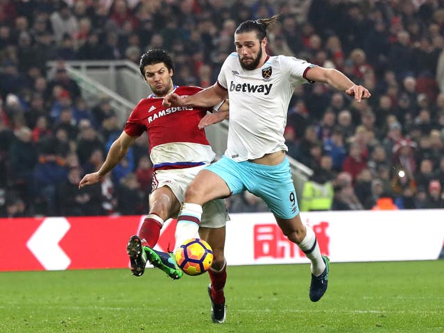 Carroll scored twice as West Ham beat Middlesbrough on Saturday