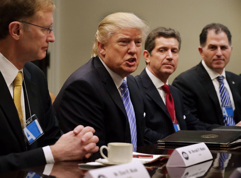 Trump delivers opening remarks during meeting with business leaders