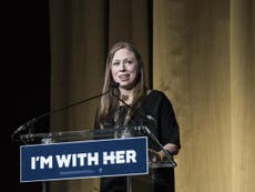 Chelsea Clinton attends New York protest against Trump 'Muslim ban'