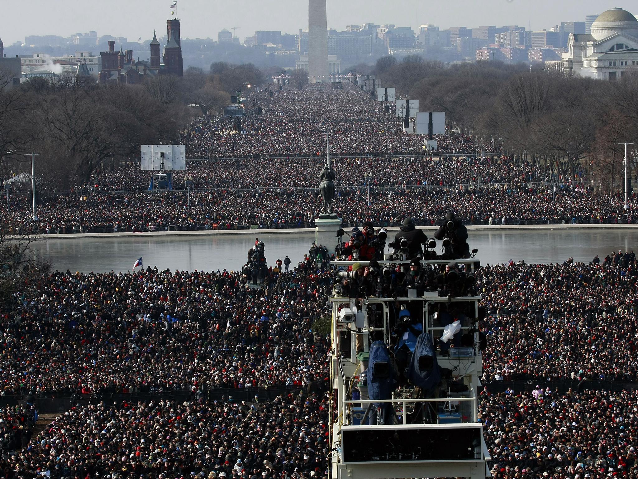 Barack Obama's inauguration as the 44th US President in 2009 in Washington DC