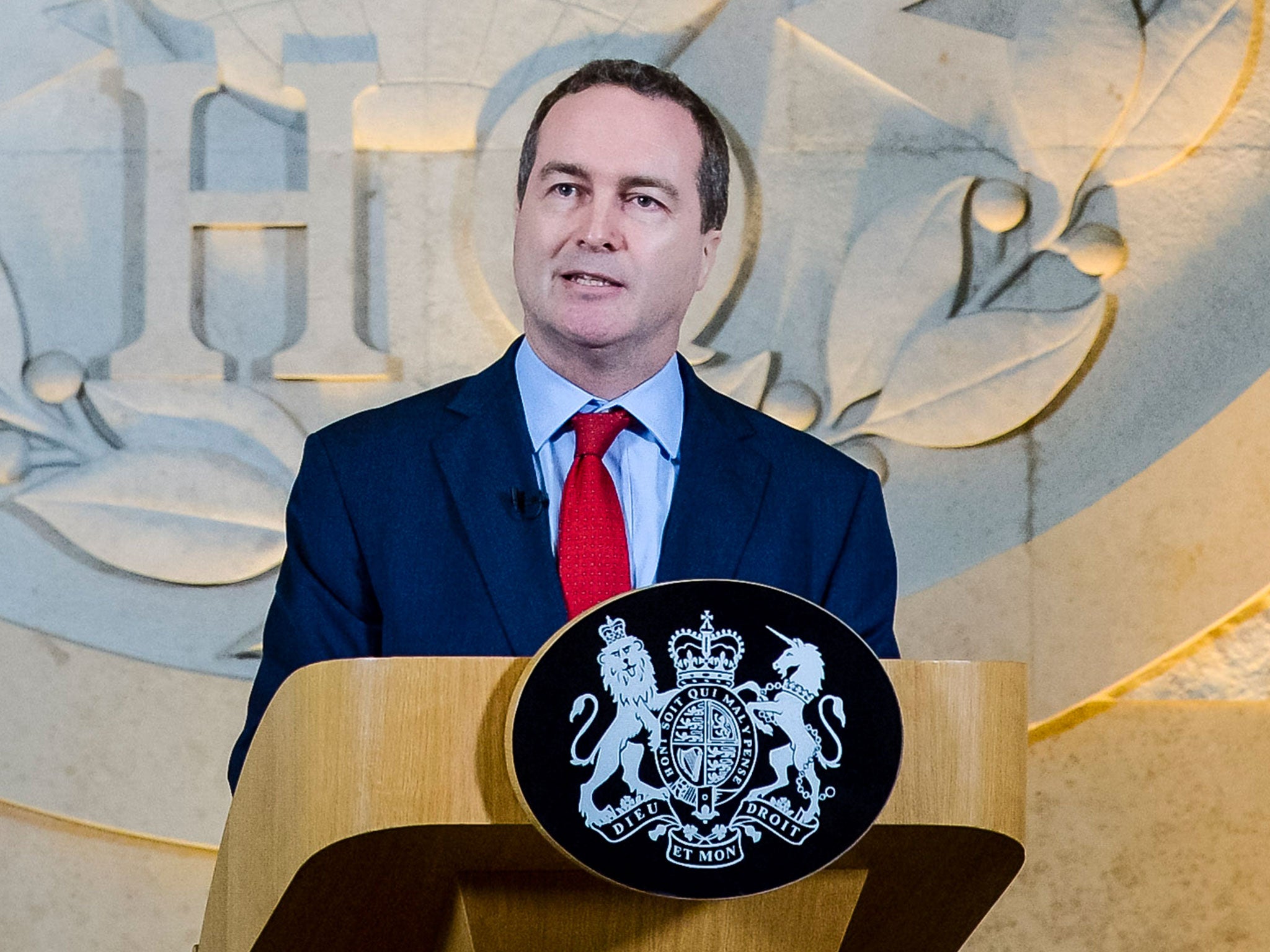 Director of GCHQ Robert Hannigan delivers a speech on November 17, 2015 in Cheltenham