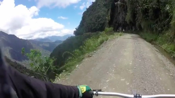 Biking down Death Road in Bolivia