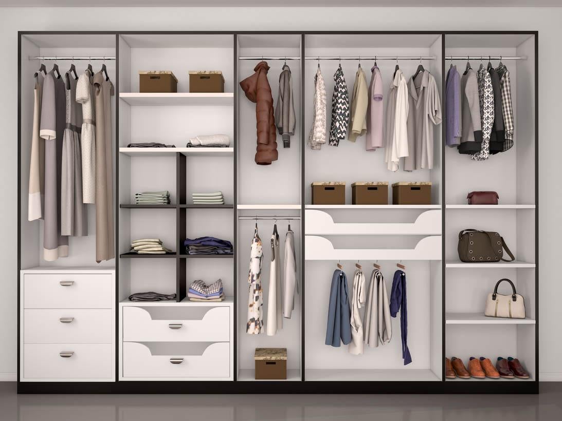 Wardrobe section her his compartments compartment designcafe designs bedroom sections must guide