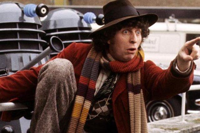 Tom Baker as the Doctor in series four of Doctor Who