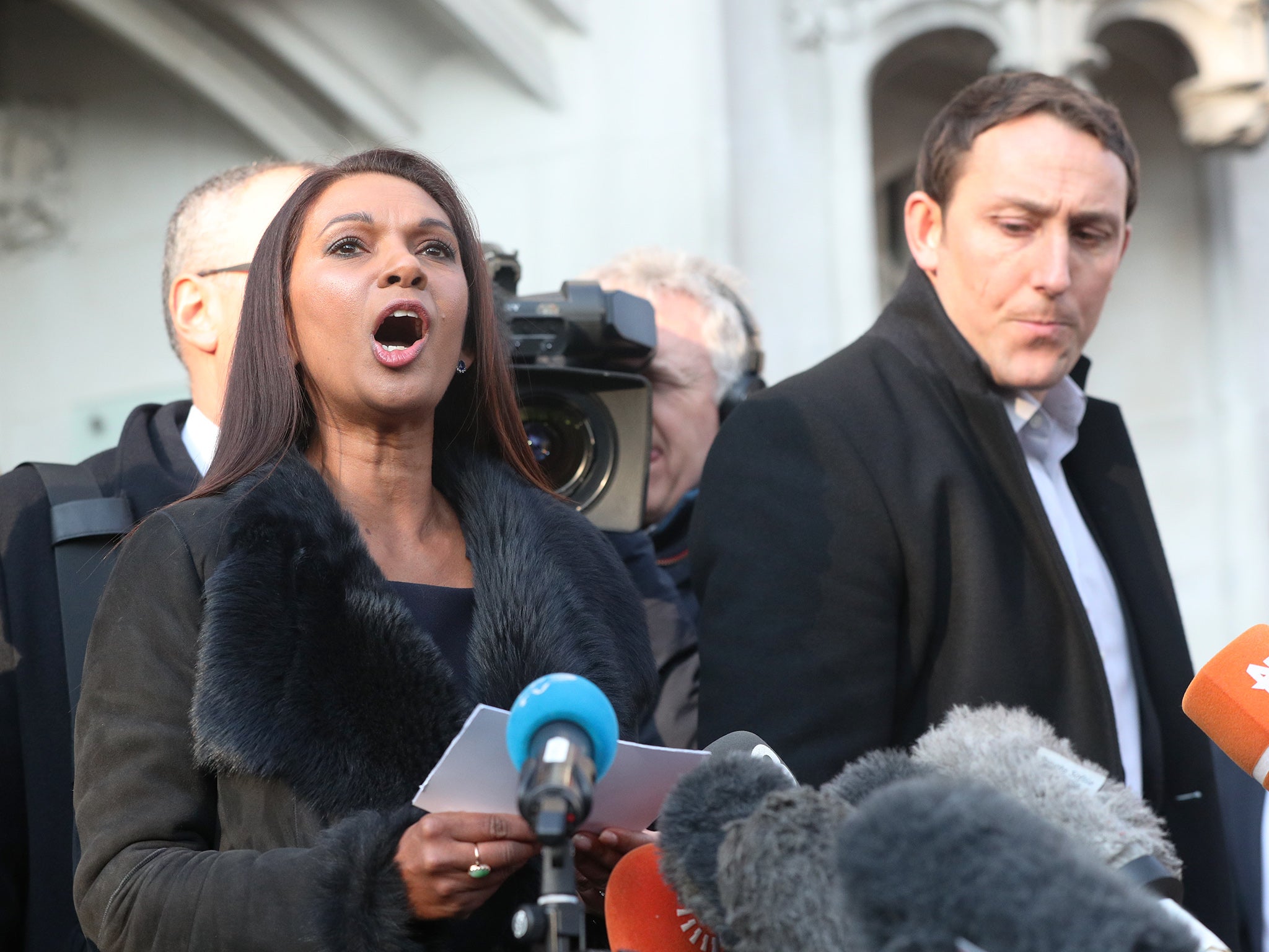 Gina Miller, the campaigner who launced the court case, outside the Supreme Court in London