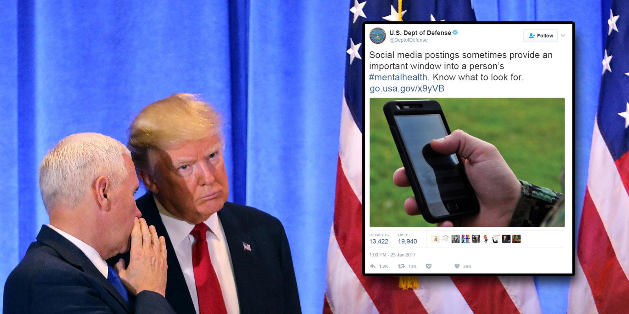 People Think The Pentagon Just Called Out Donald Trump On Twitter ...