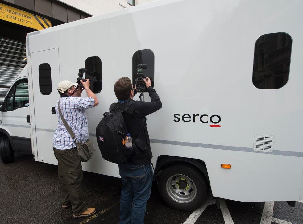 Serco hold the MoJ contract to transport prisoners to court