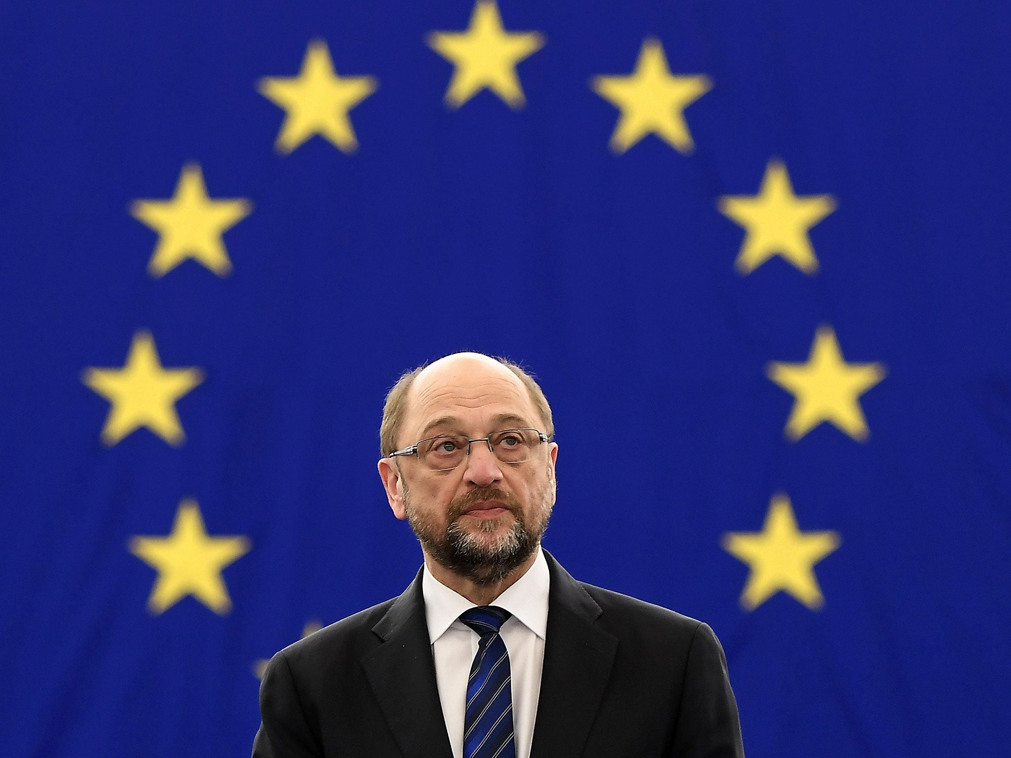 Martin Schulz in Strasbourg on January 16, 2017