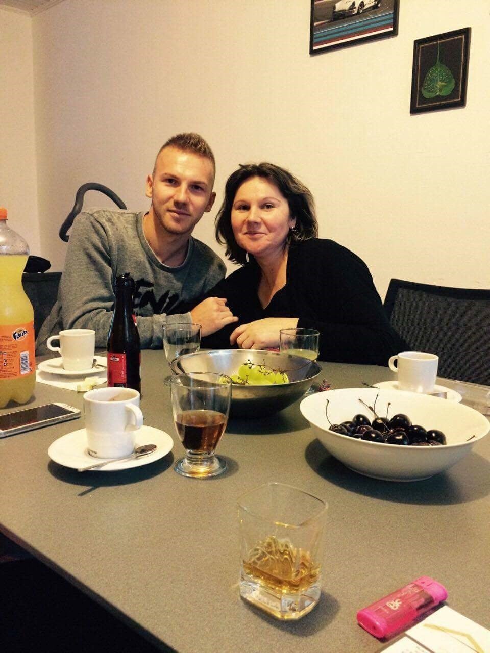 Laurentiu Petean poses with his mother, for whom he is funding cancer treatment