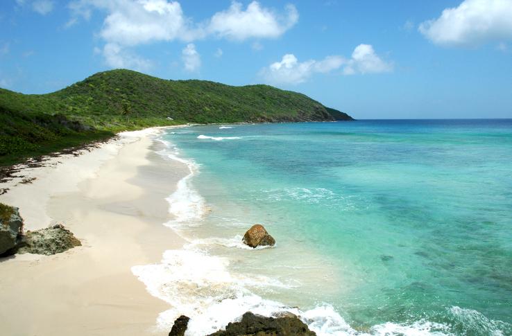 The mostly undeveloped Guana island: you're unlikely to stay indoors