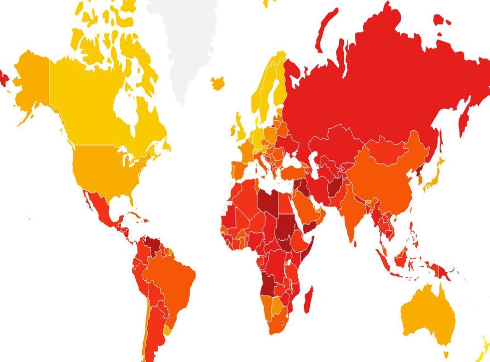 The most corrupt countries in the world, ranked in order | indy100 ...