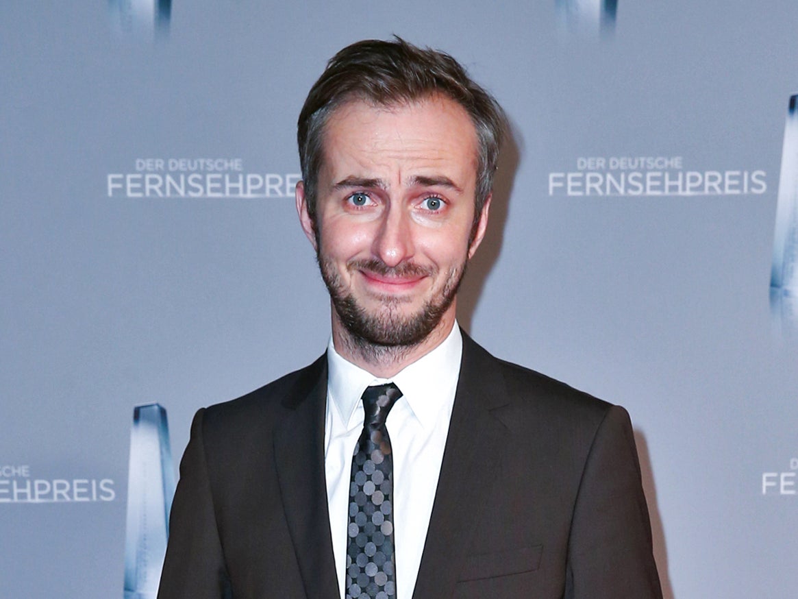 German comedian Jan Boehmermann, who was accused of criminally 'insulting' the Turkish president with a satirical poem
