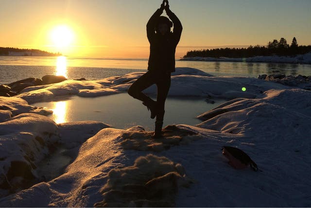 Nice ice, baby: sub-zero yoga in Arctic Sweden
