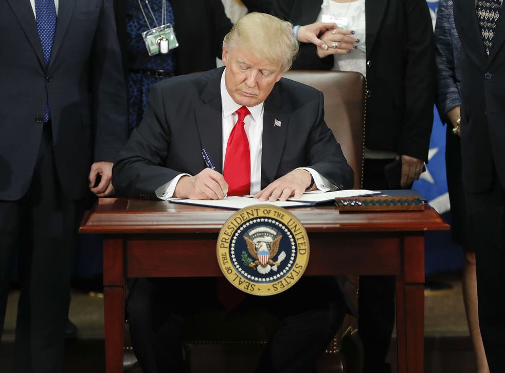 Donald Trump is expected to use an executive order to ban immigrants from Muslim-majority countries to the US 