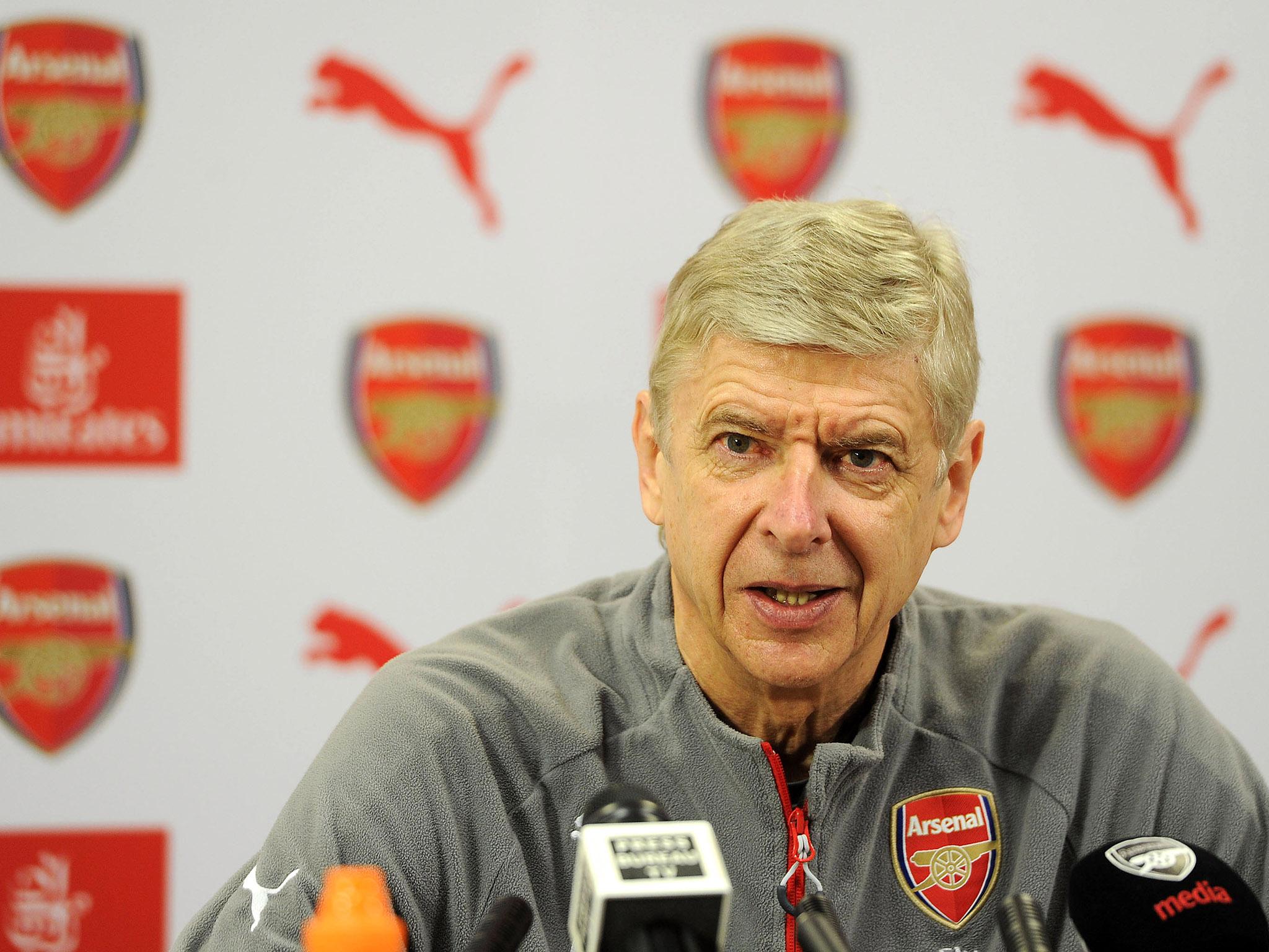 Wenger was speaking at a press conference when he made the remarks