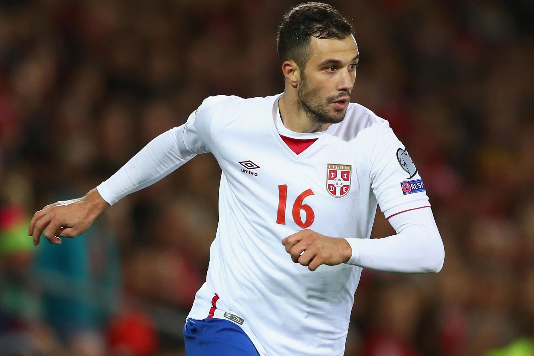 Luka Milivojevic in action for Serbia