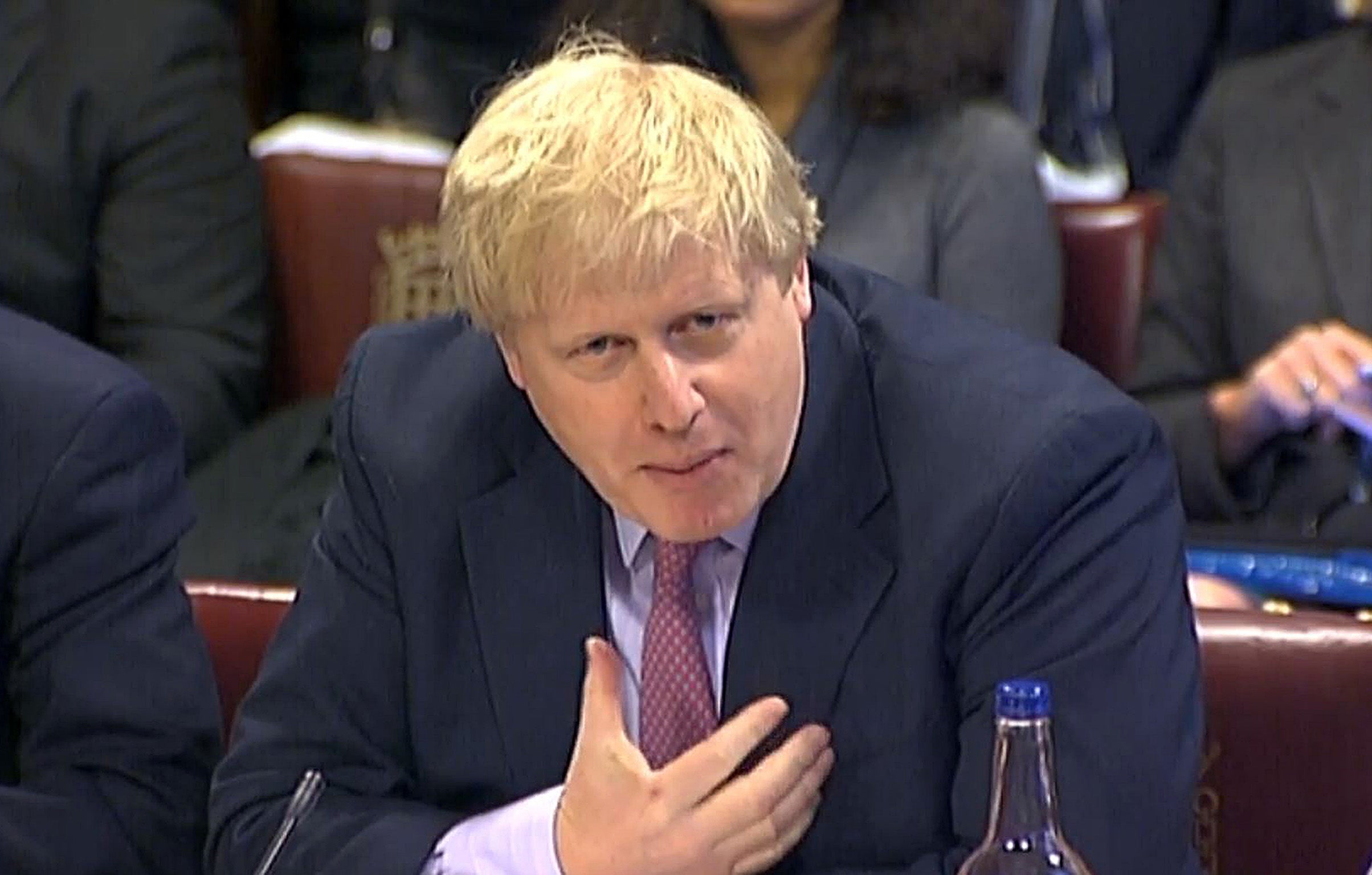 Boris Johnson would not be drawn on Mr Trump's refugee policies