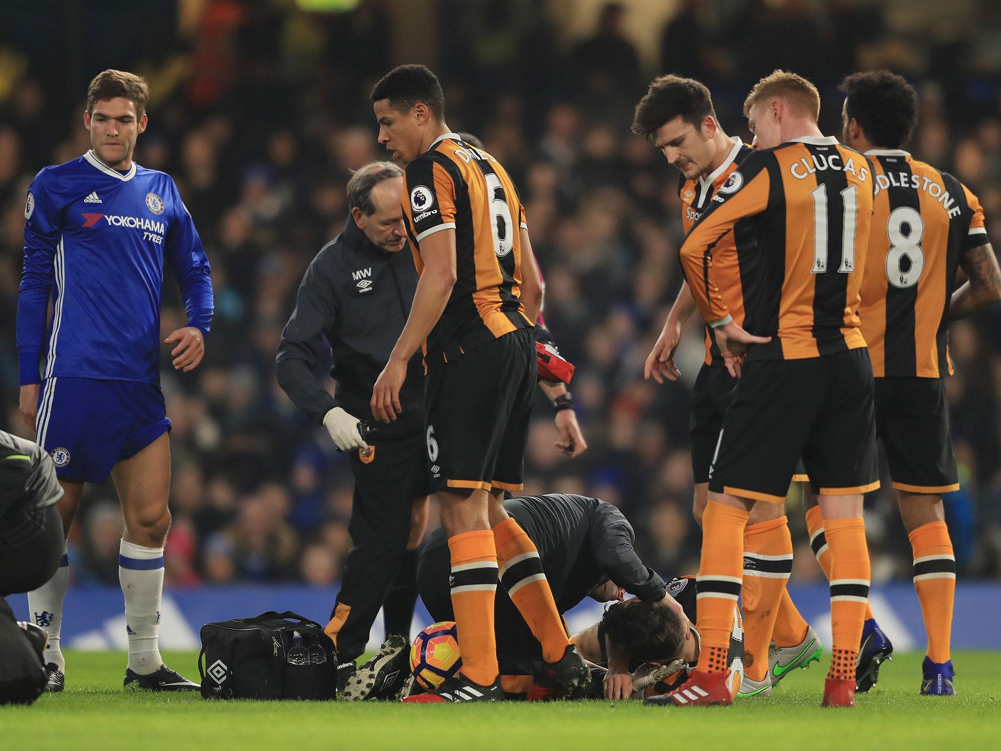 Mason had to undergo surgery after a clash of heads with Chelsea's Gary Cahill at the weekend