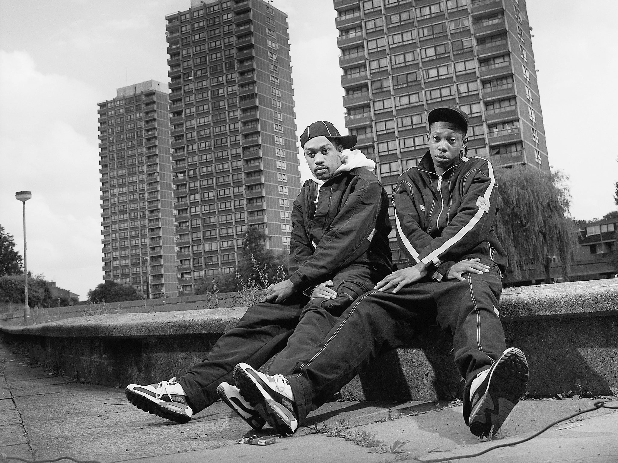 Dizzee Rascal and Wiley pictured before their feud in London, August 2002
