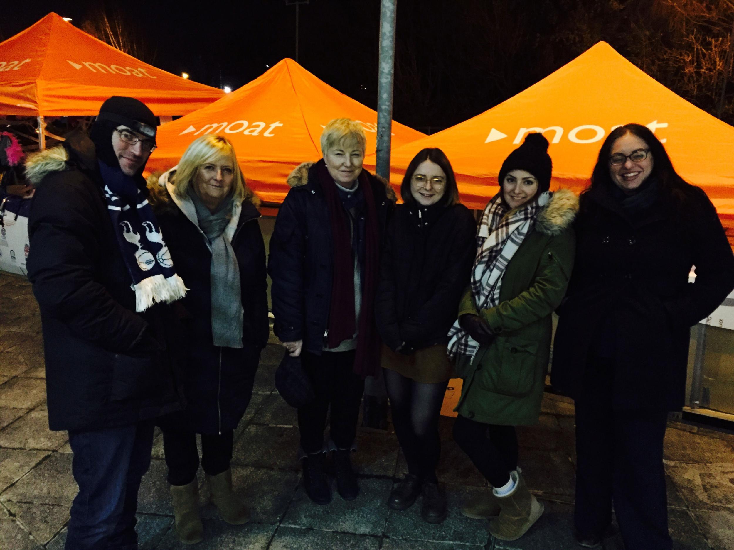 Moat Housing raised £18,000 despite a bitterly cold night