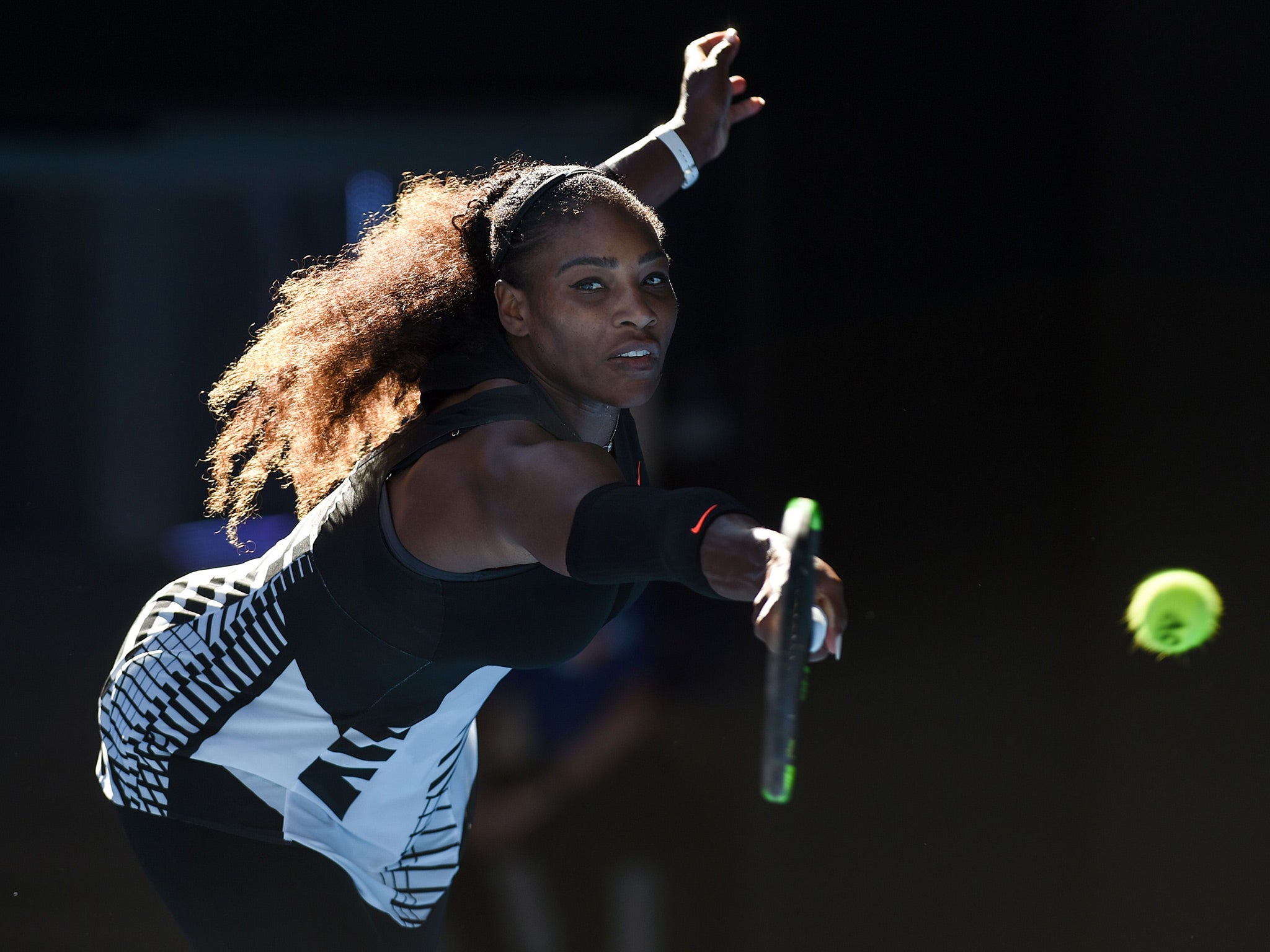 Serena faces her sister Venus Williams in a Grand Slam final for the first time since 2009