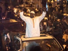 The Gambia's President Adama Barrow returns home