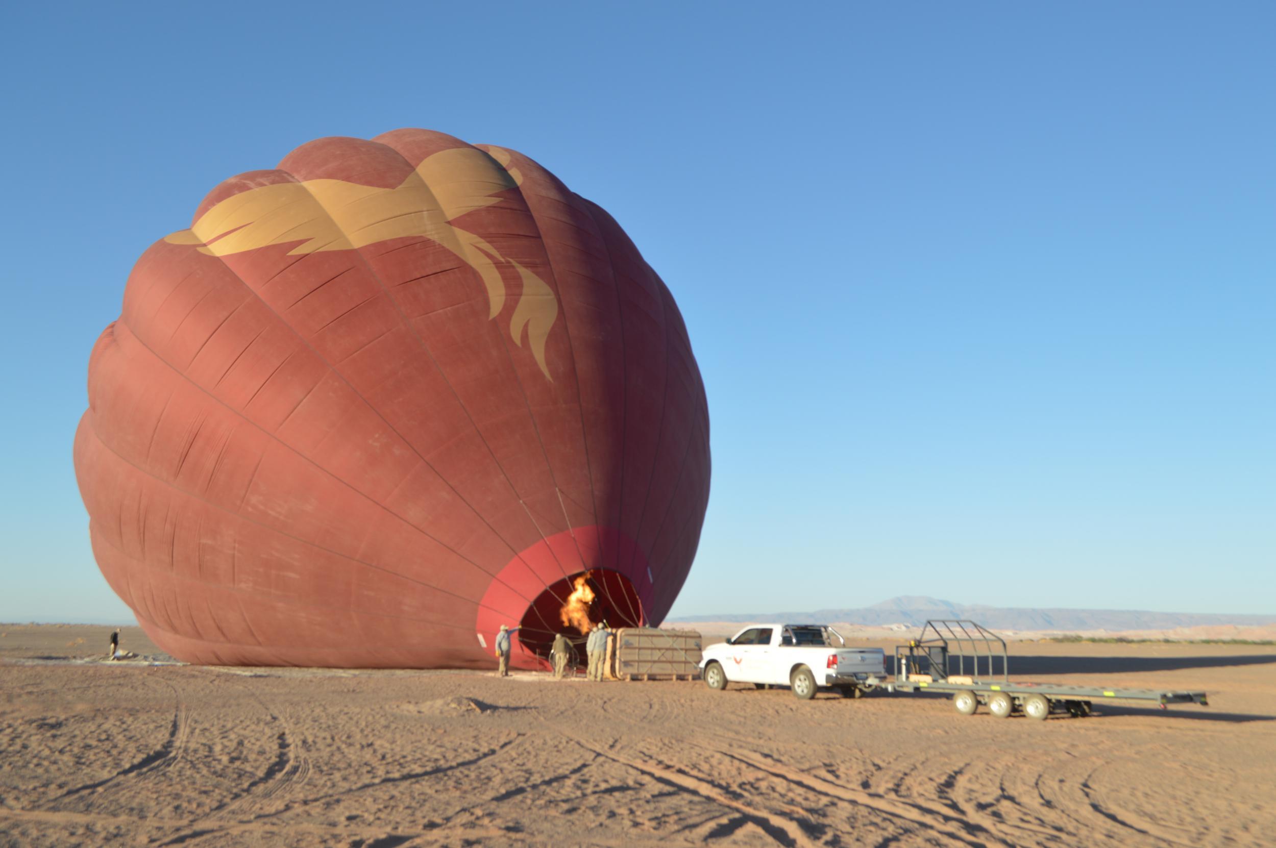 Our writer's air balloon prepares for take-off