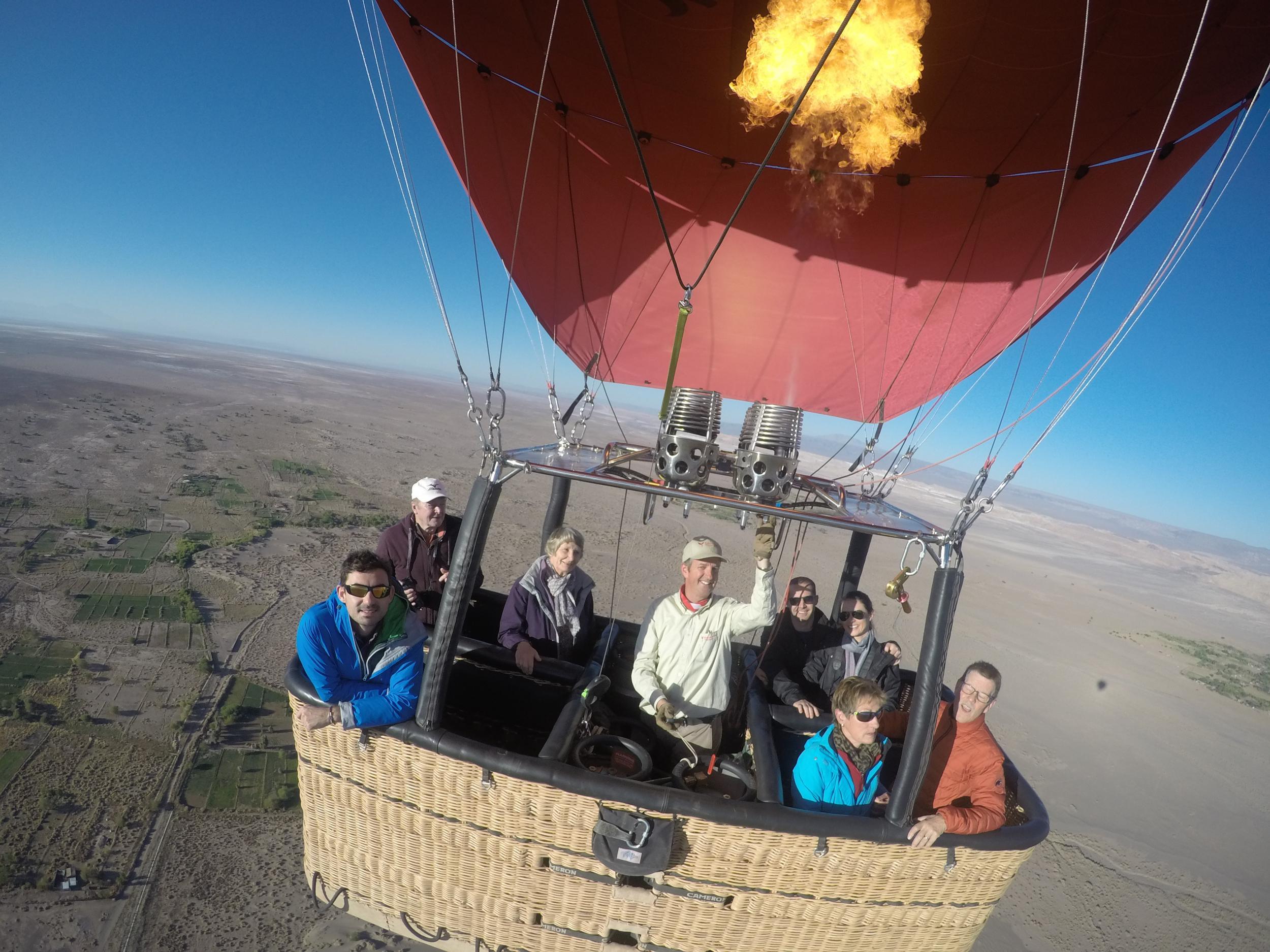 Riding high above the desert