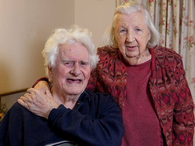 Ken Selway and Joan Neininger pictured at their residential home in Gloucester