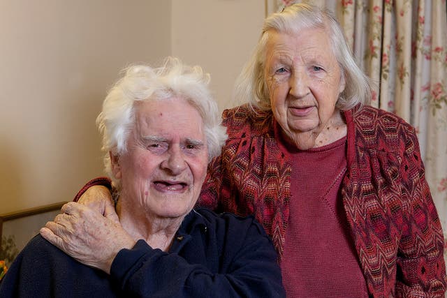 Ken Selway and Joan Neininger pictured at their residential home in Gloucester