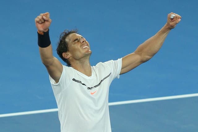 Nadal reached his 21st Grand Slam final - equalling Novak Djokovic in second place behind Federer