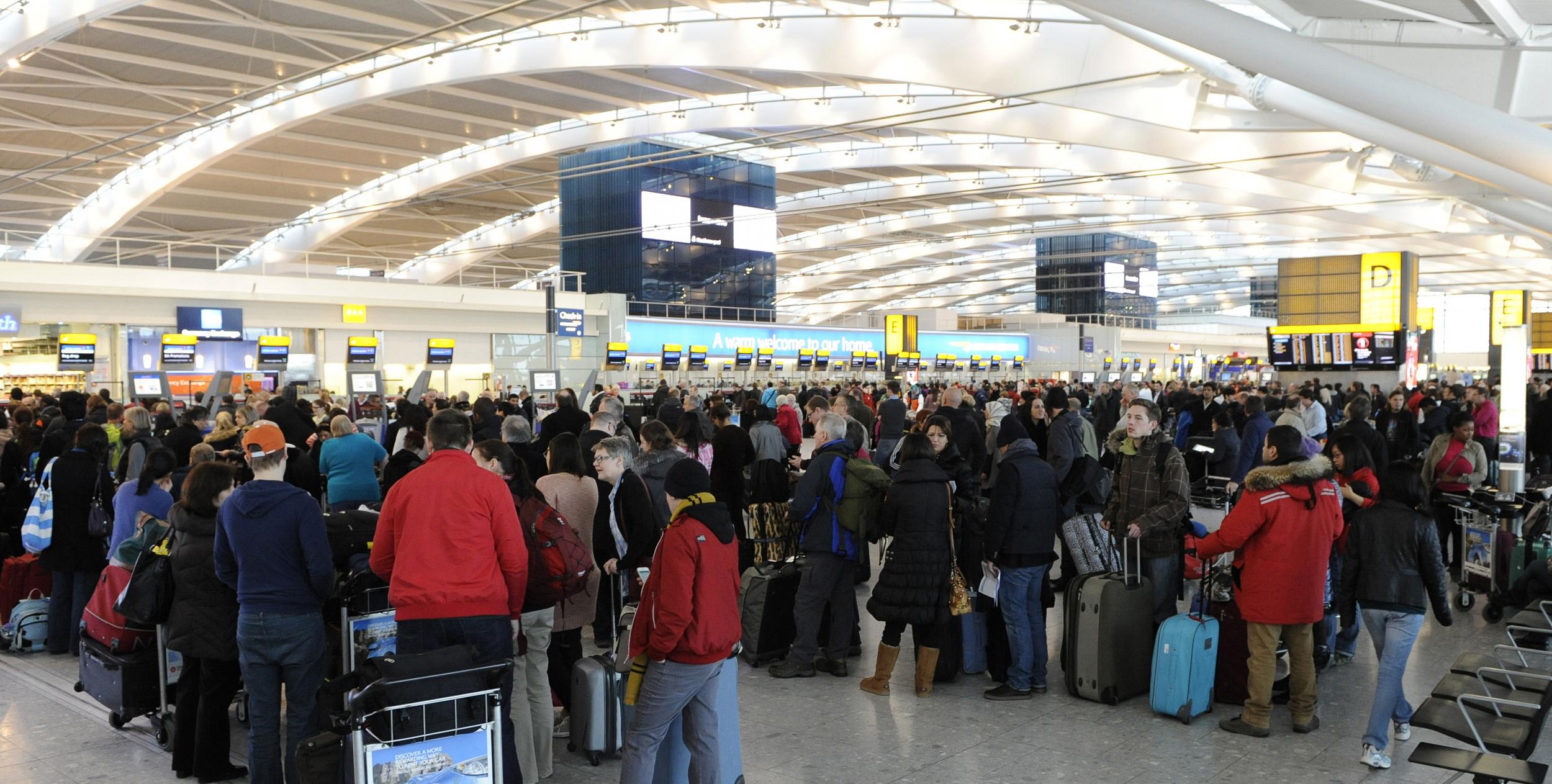 Booking the VIP experience means no more queues like these at Heathrow