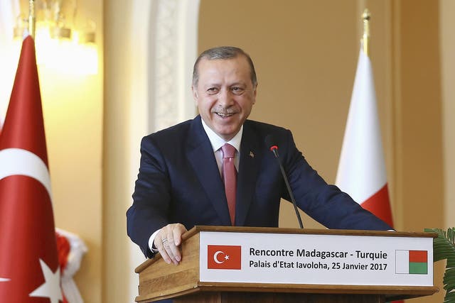 Erdogan will hold a referendum in April on the new presidential system in which all power is focussed on himself