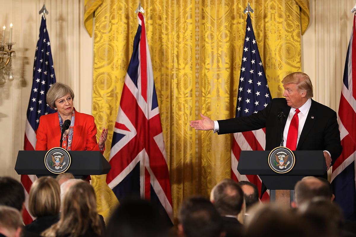 Prime Minster Theresa May meets President Donald Trump at the White House