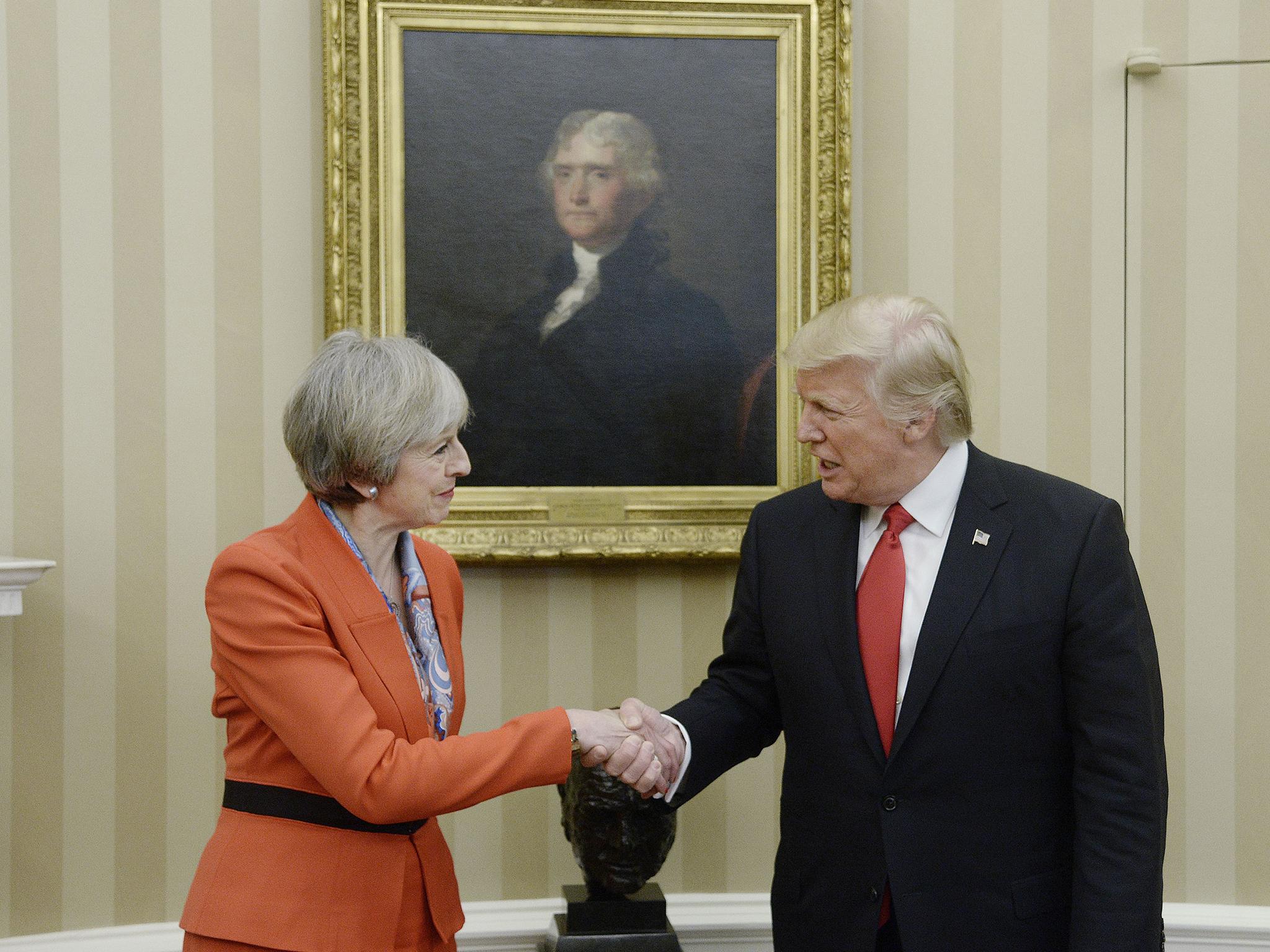 Prime Minister Theresa May met with President Donald Trump in Washington