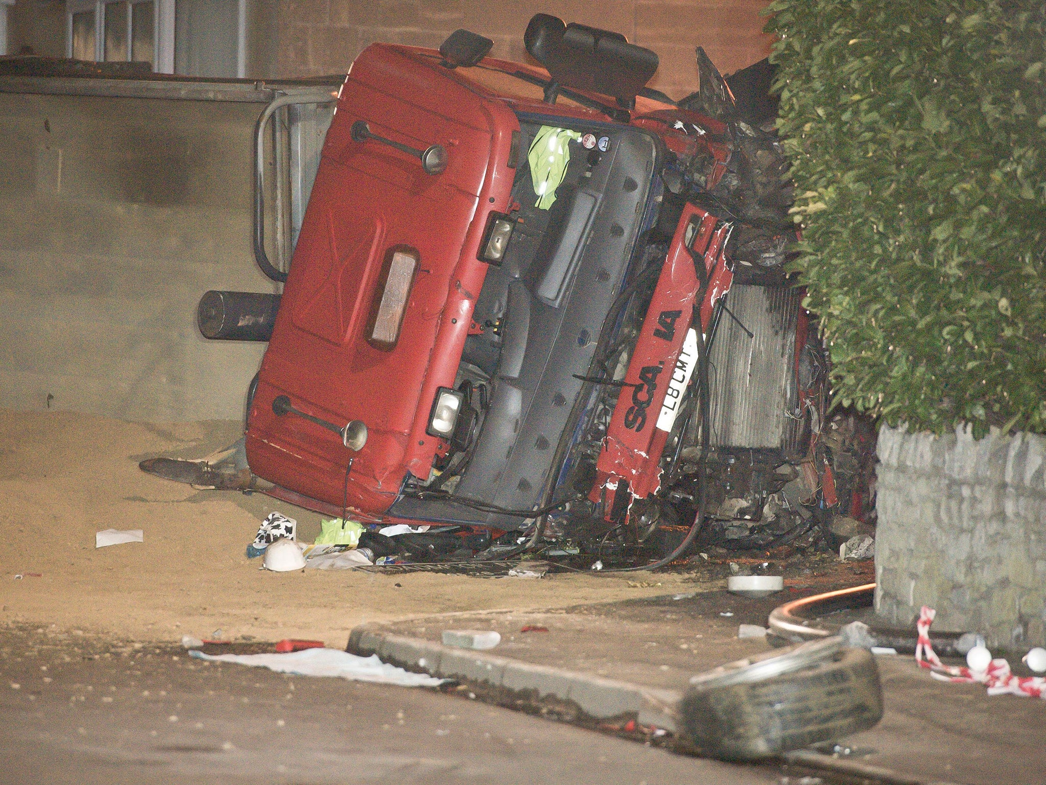 The 32-tonne tipper truck careered out of control down a hill in Bath, killing four people
