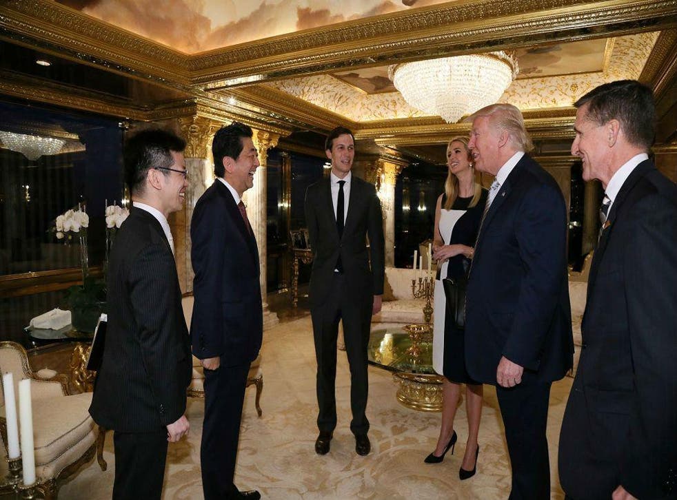 Mr Trump met the Japanese leader in New York last year after his election victory